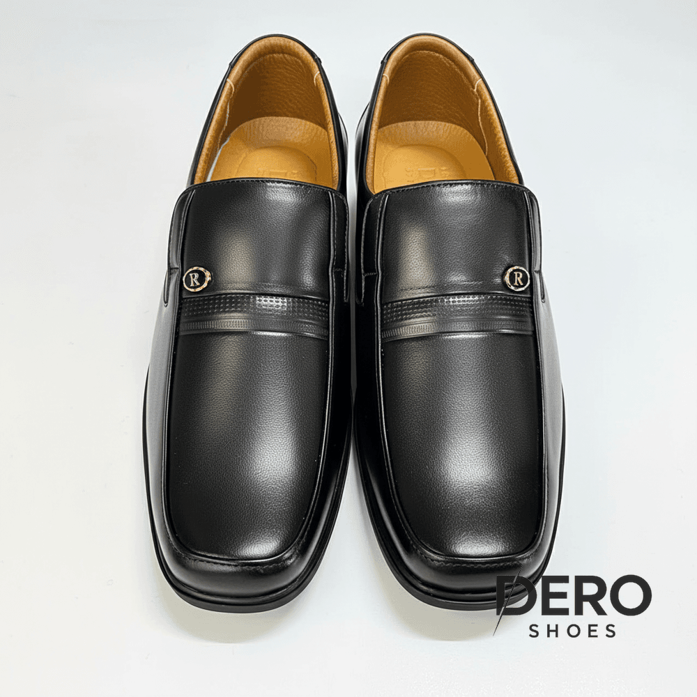 DR7 - Giày Lười Nam Da Bò Thật 100%, DERO Đính Khuy R Cao Cấp - Ảnh 1