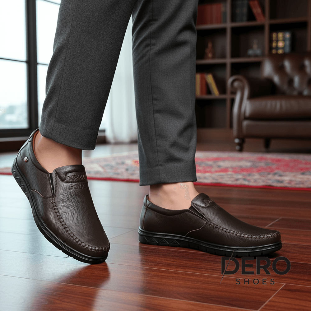 DR3A - Giày Da Bò Nam, Giày Lười Nam Cao Cấp Thiết Kế Tinh Tế Phong Cách Và Ôm Chân - Nâu - Ảnh 1