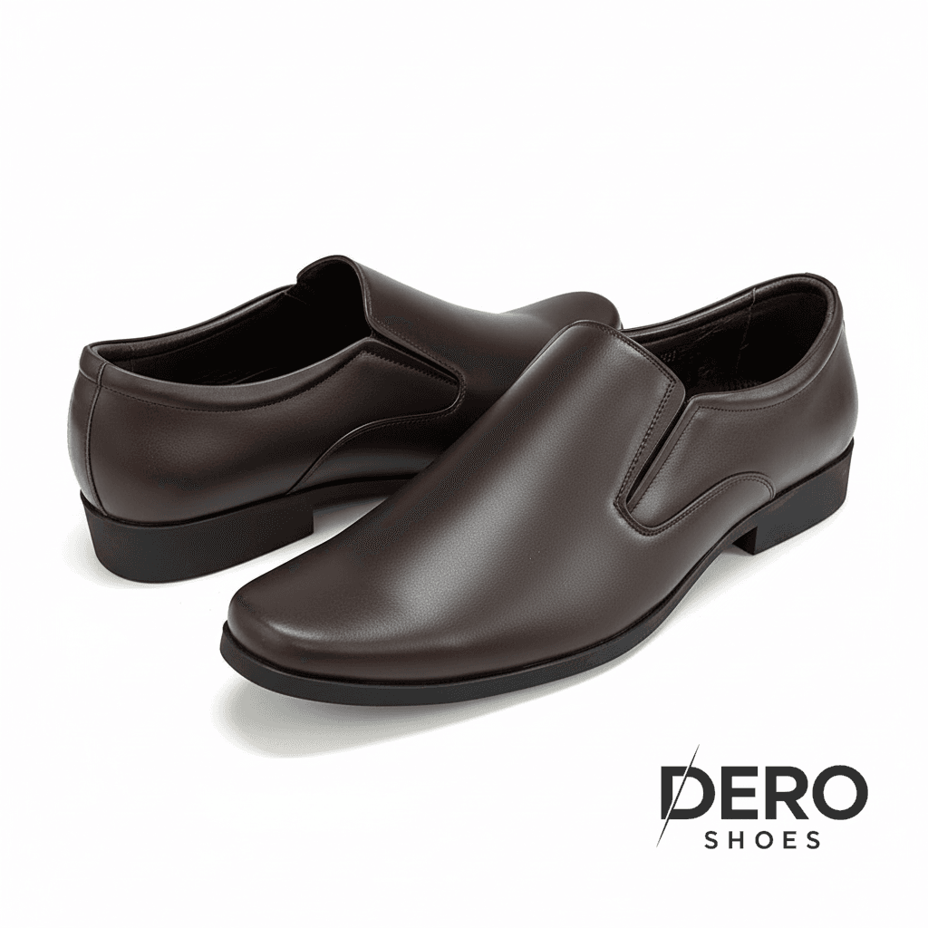 DR4 - Giày tây da bò nam tăng chiều cao thiết kế xỏ chân trẻ trung đế 3cm - Ảnh 1
