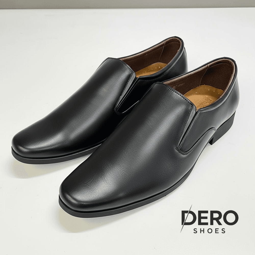DR10 - Giày Tây Nam Da Bò Mũi Giày Phong Cách Hiện Đại - Đế Cao su Chống Trơn Có May Quai